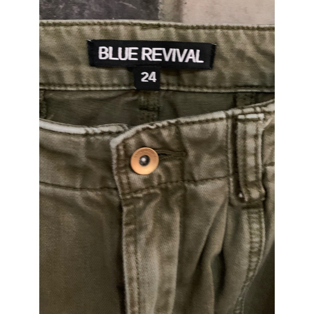 Blue Revival Green Utility Cargo Pants 24 Grunge Retro Streetwear Gorpcore - Picture 3 of 6
